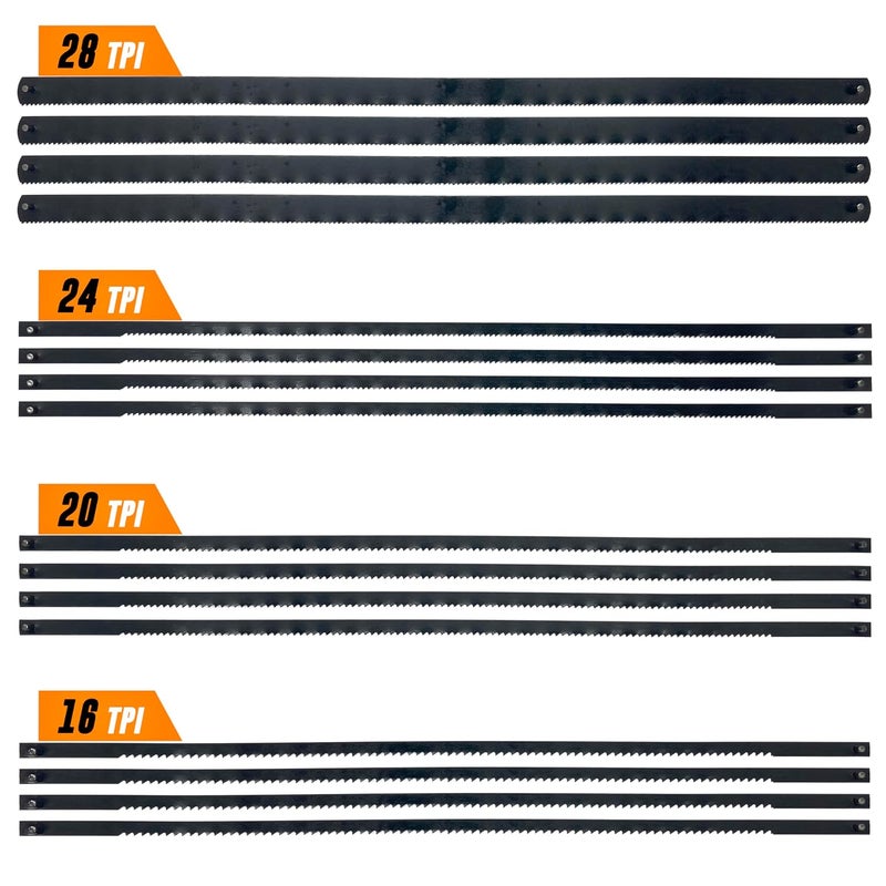 AMERICAN MUTT TOOLS Mutt Tools Premium 6-1/2 inch Coping Saw Blades for Woodworking - Professional Grade Carbon Steel Replacement Blades - 16 Pack Set - Precision Cutting for DIY Projects - Image 1